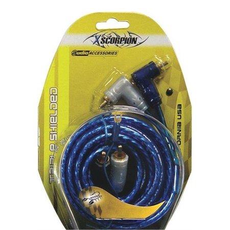 XSCORP XSCORP 6TR 6 ft. Right Angle Tiple Shielded RCA Cables with Turn On Wire 6TR